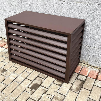  Housse De Protection En Aluminium Pour Climatiseur – Protection Extérieure Contre Les Intempéries – Clôture D'intimité Pour Unités Centrales – Couvercle De Condensateur Idéal Pour Une Utilisation En