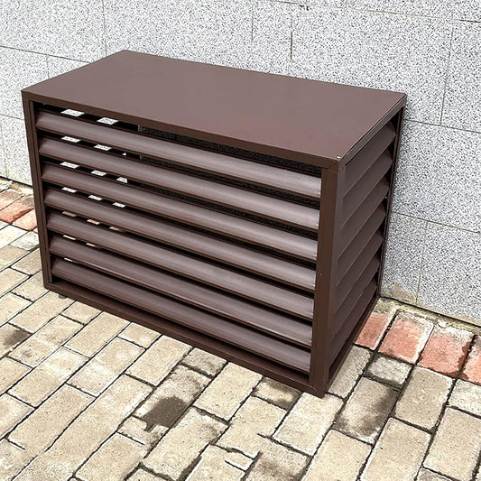 Housse De Protection En Aluminium Pour Climatiseur – Protection Extérieure Contre Les Intempéries – Clôture D'intimité Pour Unités Centrales – Couvercle De Condensateur Idéal Pour Une Utilisation En