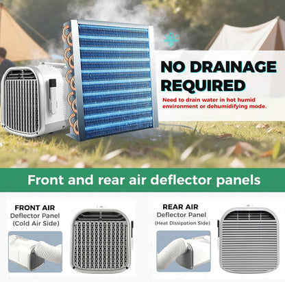  Climatiseur Portable 4400/5100 BTU Tente, Camping-car, Camion, Pêche, Petites Pièces Animaux Compagnie.Unité Climatisation Compacte Pour L'intérieur L'extérieur,voyages Voiture Camp