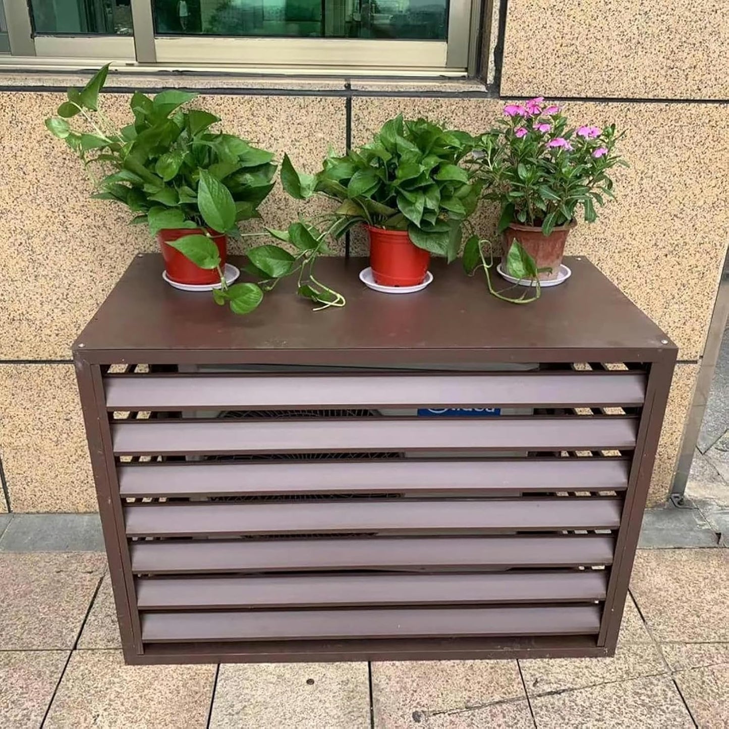  Housse De Protection Extérieure Résistante Aux Intempéries Pour Climatiseurs Split. Conception Antivol Avec écran De Confidentialité Pour Plus De Sécurité Et De Protectio