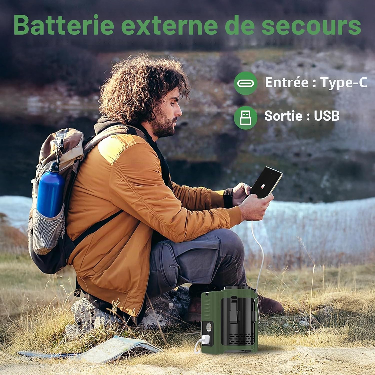  MERTTURM Ventilateur De Ceinture Portable, 10 000 MAh Rechargeable (22 Heures De Refroidissement), Ventilateur Puissant Sans Mains Pour Cou/corps/ceinture/bureau Avec Lumière Et Banque D'alimentation