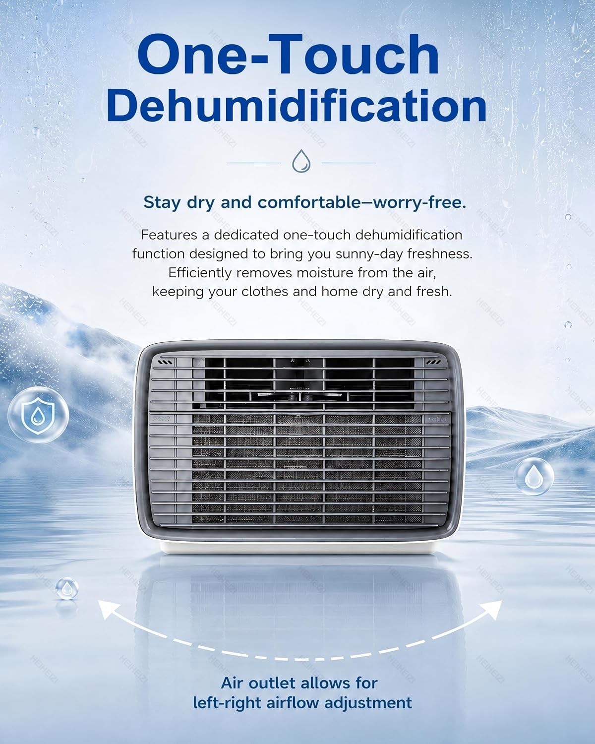  Climatiseur De Tente 2700 BTU 280W Compresseur DC 45 DB CE | 3 Modes Refroidissement, Déshumidification Et Ventilation, Panneau, Télécommande, Timer 1-12 H, Pour Camping-car Et Van