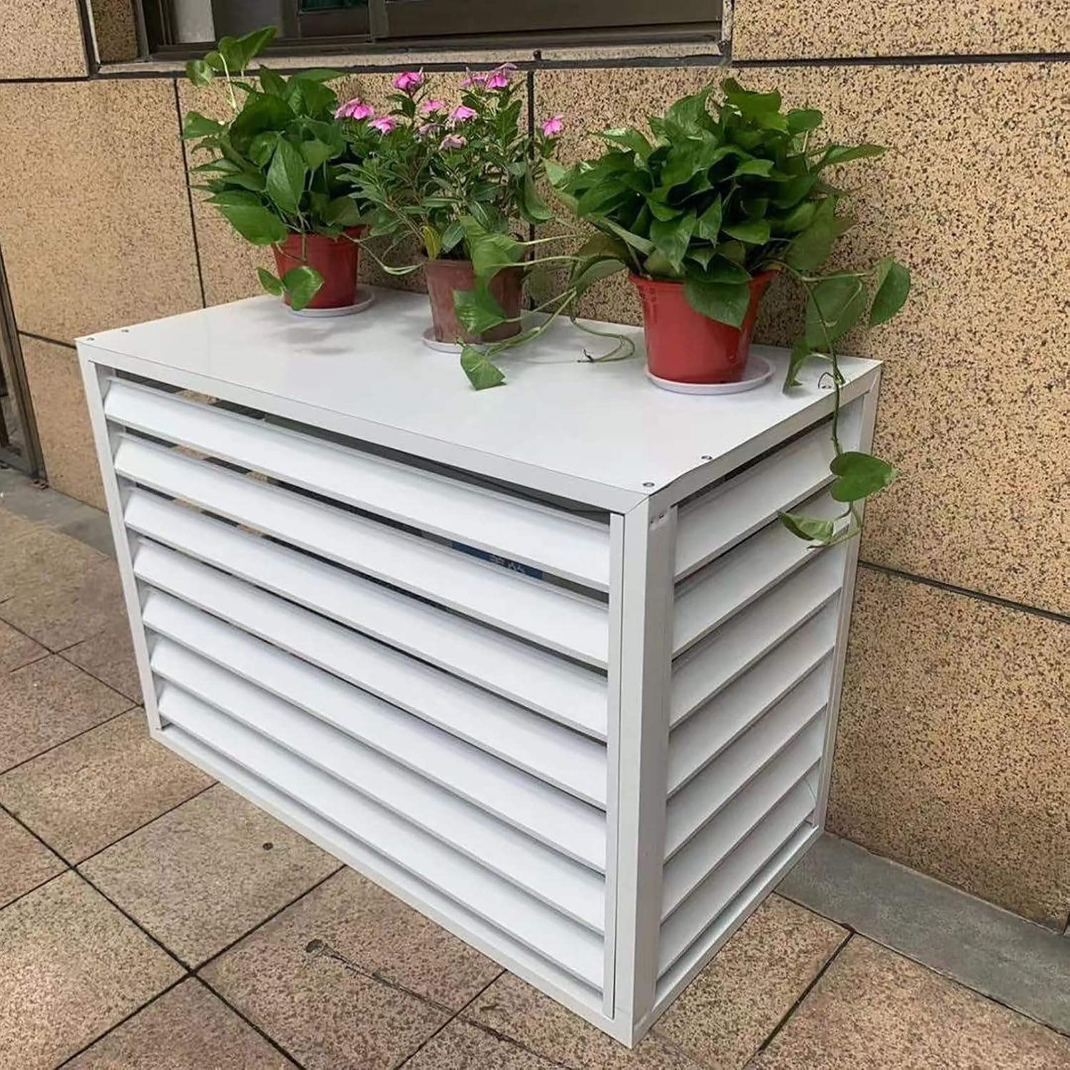 GENERIC Housse De Protection Imperméable Pour Climatiseur Extérieur - Protection Décorative Pour Climatisation - Empêche Les Débris Et Les Dommages Causés Par Les Intempéries - Solution De Rangement élégante