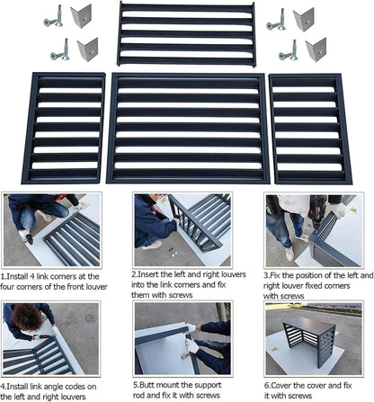 Housse De Protection Extérieure Résistante Aux Intempéries Pour Climatiseurs Split. Conception Antivol Avec écran De Confidentialité Pour Plus De Sécurité Et De Protectio