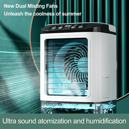  Alomejor Mini Ventilateur De Refroidissement, Humidificateur, Brumisateur, Refroidisseur D'air, Alimenté Par USB, Pour La Maison, Le Bureau, Réservoir D'eau De 900ml, Matériau ABS