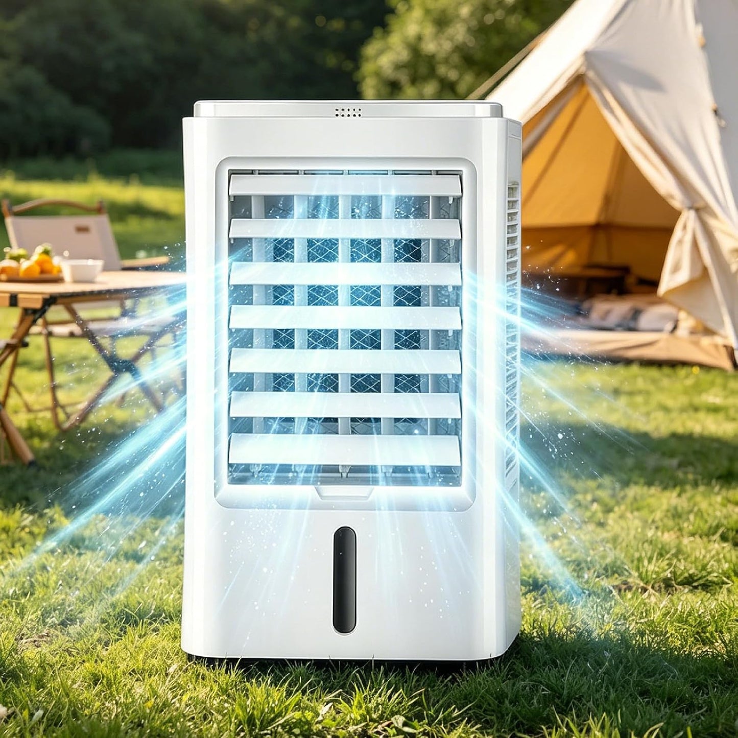  Climatiseur Portable Avec Télécommande, 4 En 1, 3 Modes De Refroidissement, Minuterie 1/2/4 H, Rideau Humide Épais, Épais Et Élargi, Pour La Maison, Le Bureau Ou La Chambre 12v