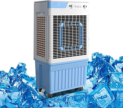  Ventilateur Refroidisseur D'air évaporatif Commercial 3 En 1, Climatiseur De Marais à 3 Vitesses, Ventilateur De Climatisation Industriel Avec Oscillation à 120 °, Grand Réservoir D'eau, Moteur