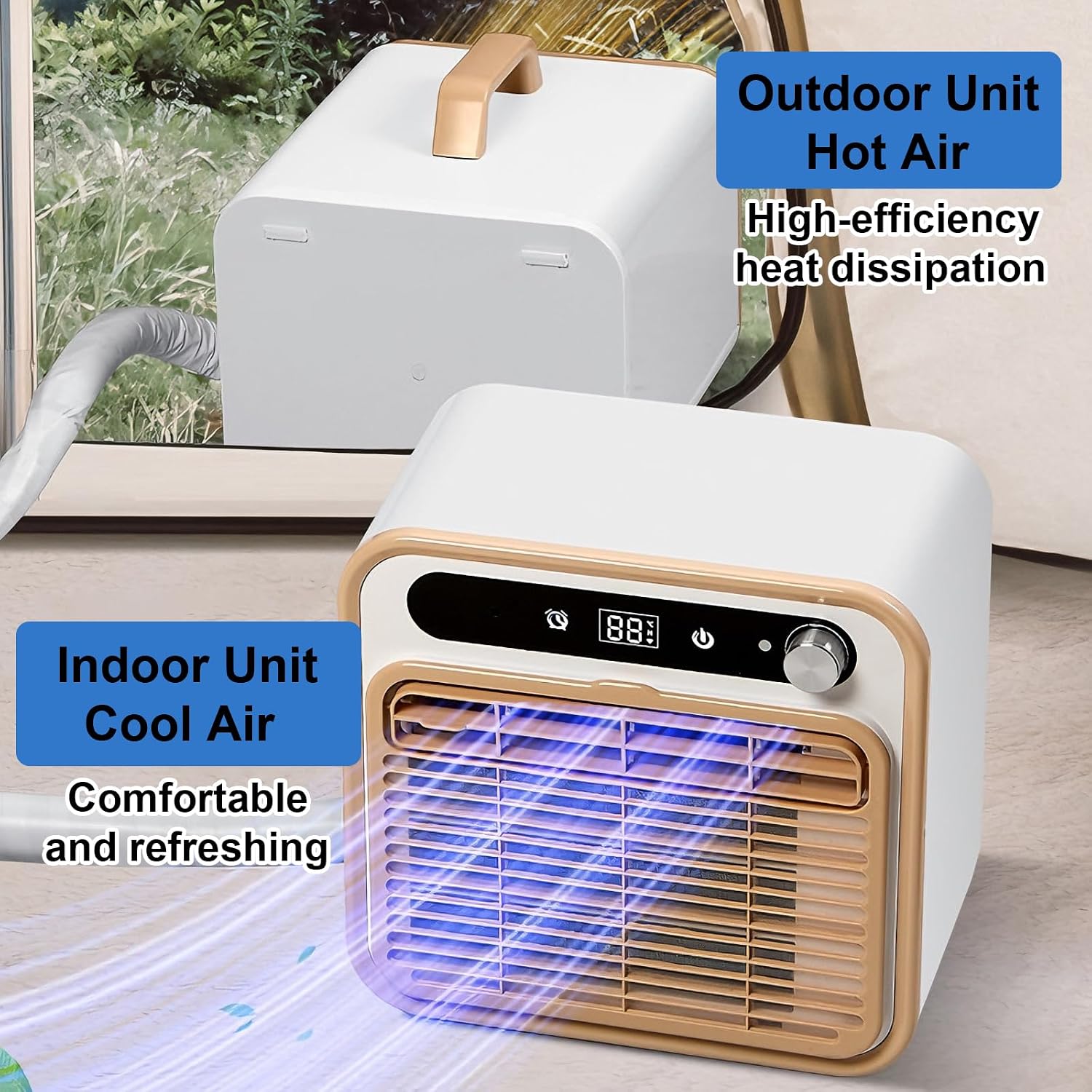 GENERIC Climatiseur Intelligent Portable Avec Contrôle Tactile, Minuterie Pour Bureau De Chambre RV