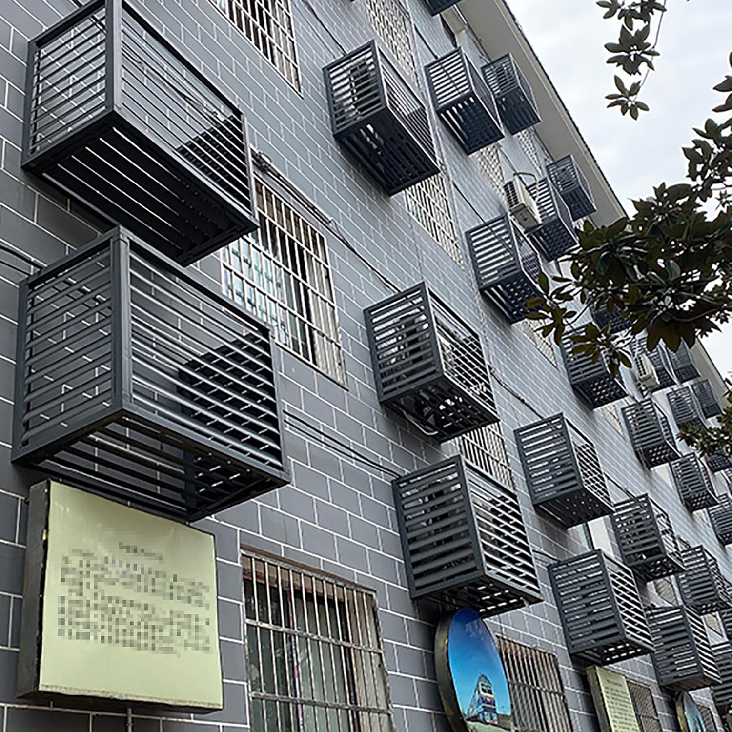  Housse De Protection En Aluminium Pour Climatiseur – Protection Extérieure Contre Les Intempéries – Clôture D'intimité Pour Unités Centrales – Couvercle De Condensateur Idéal Pour Une Utilisation En