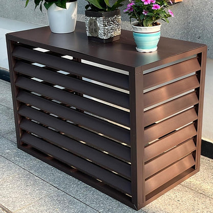  Housse En Aluminium De Qualité Supérieure Pour Climatiseur - Protection Hivernale Pour Unités Extérieures - Convient à Toutes Les Marques - Utilisation Intérieure Et Extérieure - Couleur Marron
