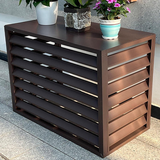  Housse En Aluminium De Qualité Supérieure Pour Climatiseur - Protection Hivernale Pour Unités Extérieures - Convient à Toutes Les Marques - Utilisation Intérieure Et Extérieure - Couleur Marron