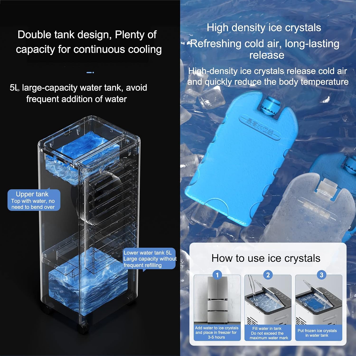  Climatiseur Portable 7 L Avec 3 Modes De Fonctionnement, 3 Vitesses De Ventilation, Télécommande Facile D'utilisation, Minuterie Et Oscillation Intégrées, Pour La Maison Et Le Bureau, Couleu