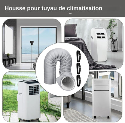  150 CM Manchon Isolant Tuyau Thermique Pour Climatisation Mobile | Manchon Isolant Pour Gaine De Climatiseur Mobile, Gaine Isolante Conduit De Climatisation Mobile, - 3 Sangles, Pour 12,7/15CM