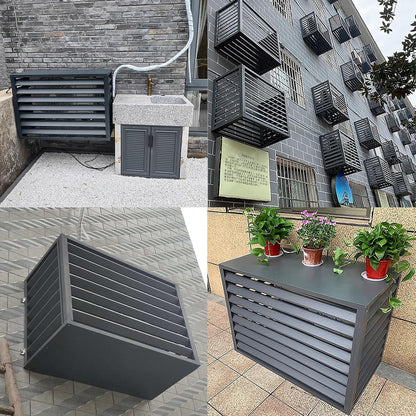  Grille Décorative En Aluminium Pour Climatiseur Et Pompe à Chaleur, Protection De Confidentialité Pour Climatiseur Extérieur, Autoportante